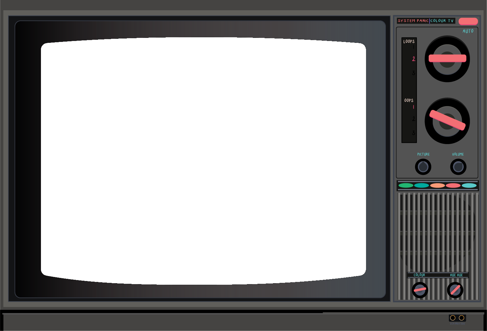 Retro TV frame for video trailer